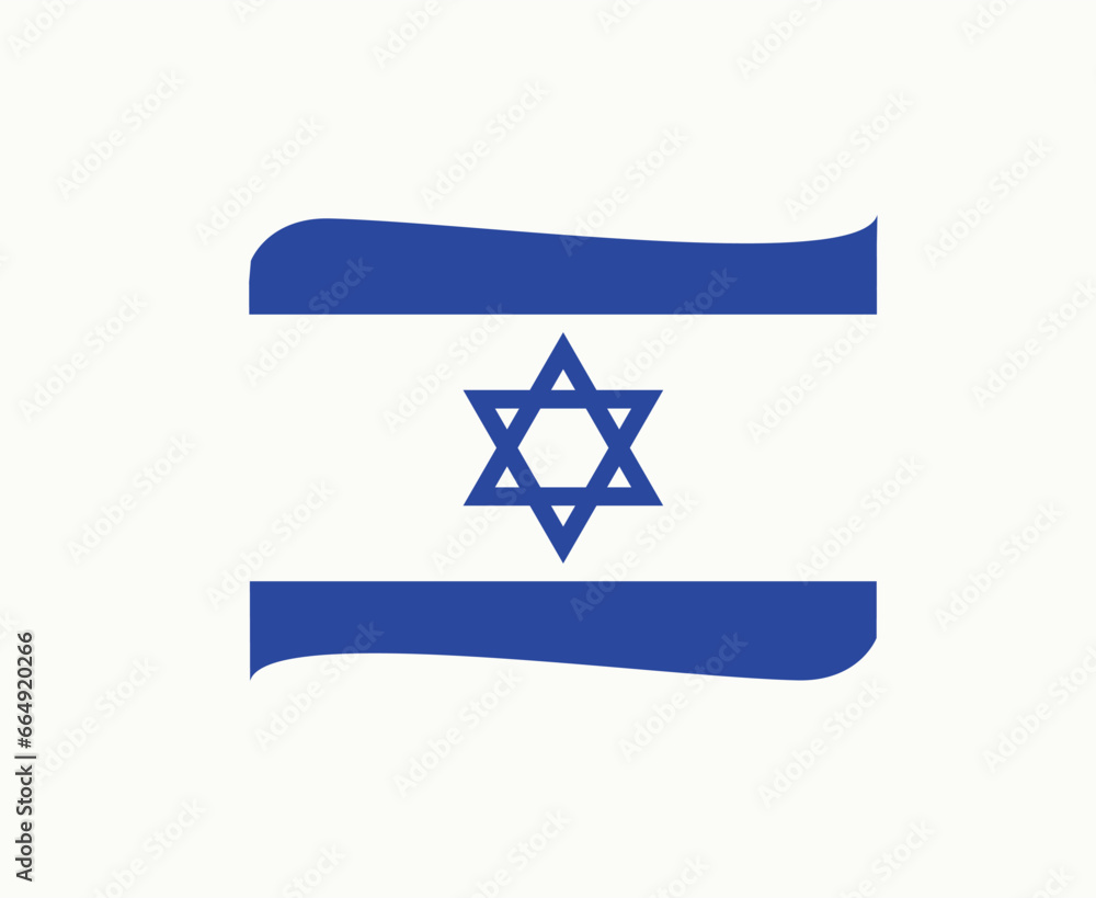 Israel Flag Emblem Ribbon Middle East country Icon Vector Illustration Abstract Design Element Israel Flag Emblem Ribbon Middle East country Icon Vector Illustration Abstract Design Element