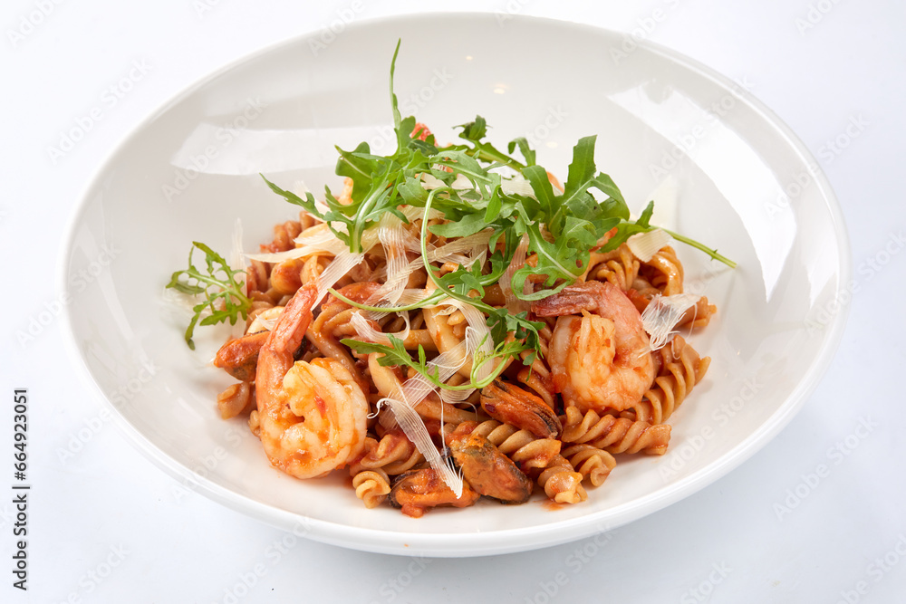 pasta with shrimps and calamari