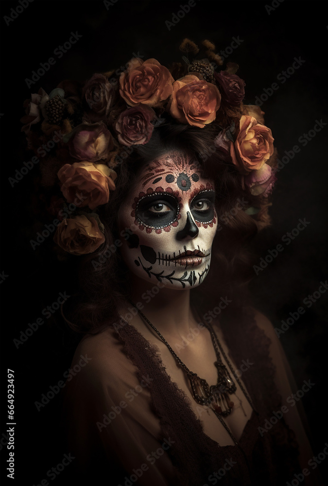 Mexican Halloween Fiesta: Snapshot Aesthetic of a Mexican Girl on the Street