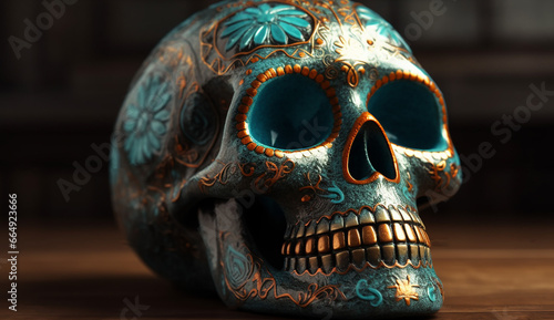 close up of a mask of the world