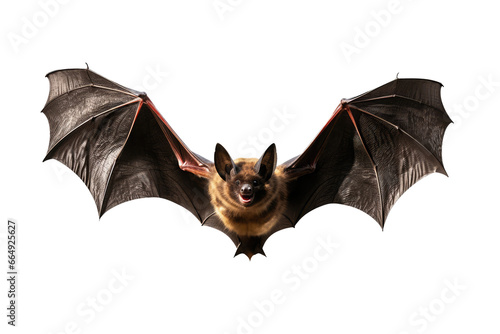 bat flying isolated on white