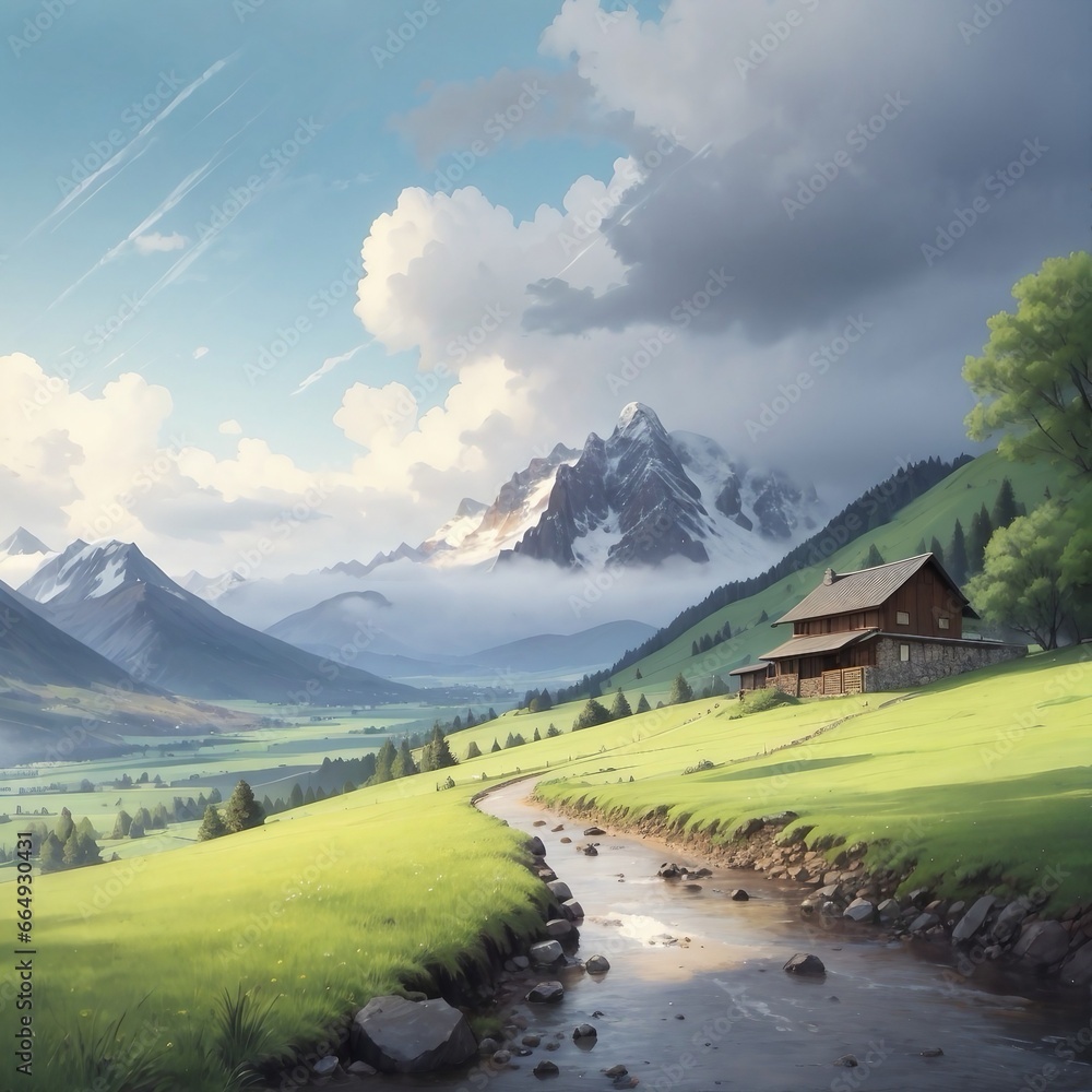 Fototapeta premium mountain road in the mountains