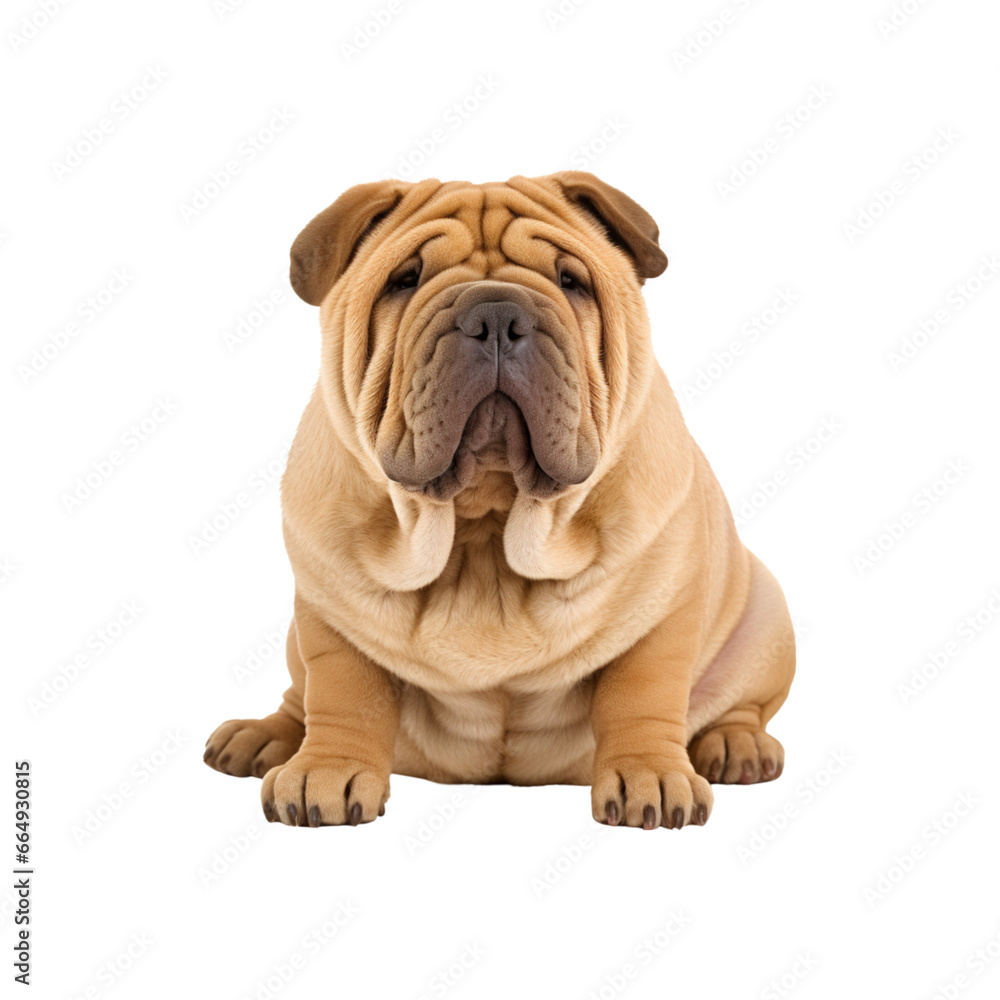 Obraz premium Shar Pei dog breed no background