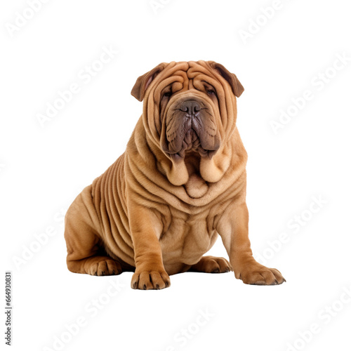 Shar Pei dog breed no background © jirasin