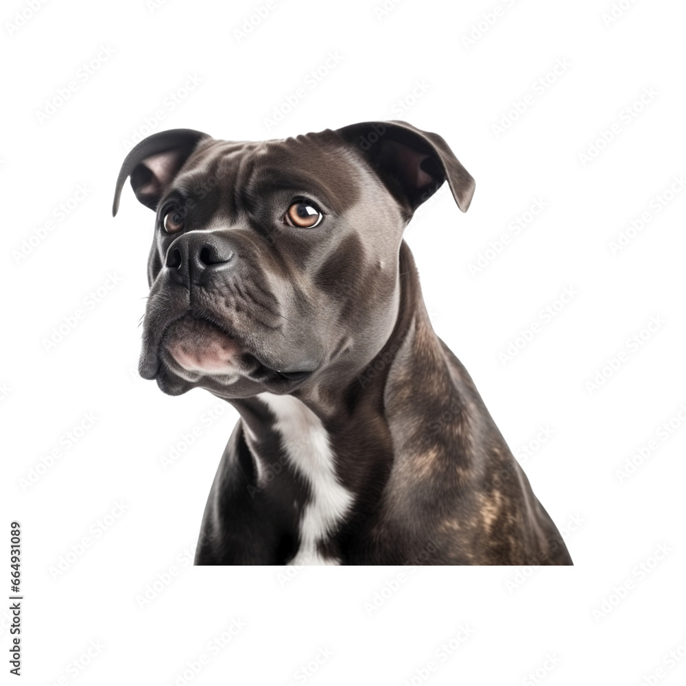 Staffordshire Bull Terrier dog breed no background