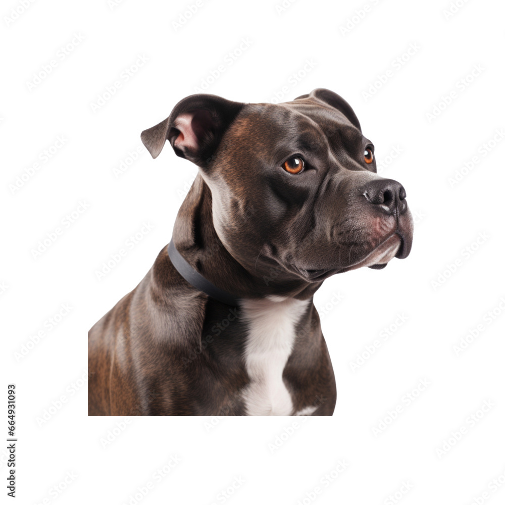 Staffordshire Bull Terrier dog breed no background