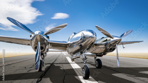 historical warbird on a runway