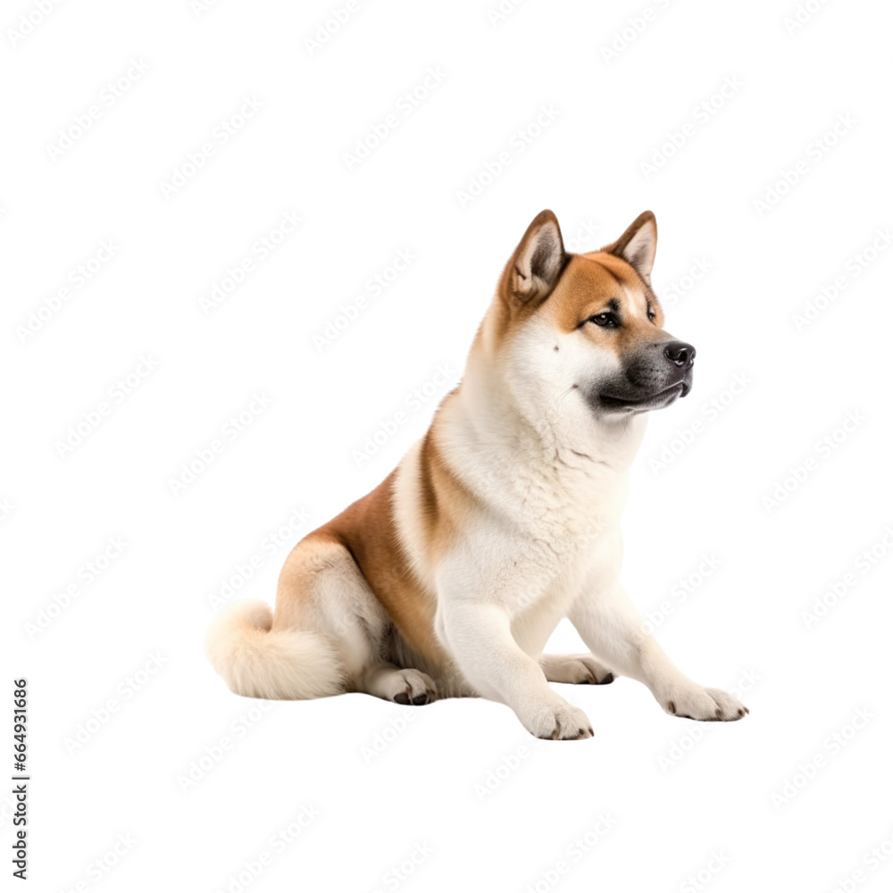 Akita dog breed no background