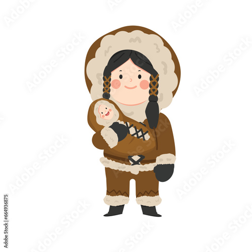 eskimo Inuit mother and child