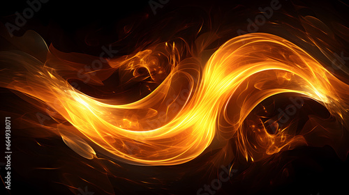 abstract fire background with glowing fire light patterns swirling