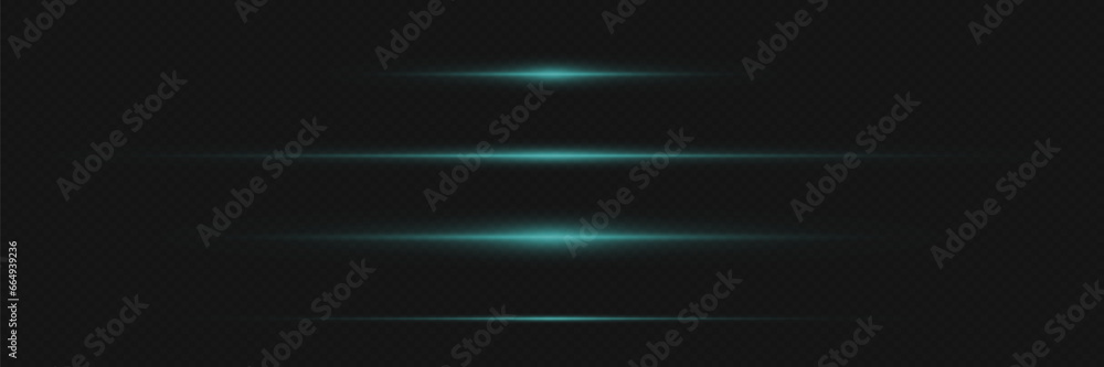 Collection of glowing horizontal neon lines. Shining laser beams with LED effect. Vector elements. Collection of glowing horizontal neon lines. Shining laser beams with LED effect. Vector elements.