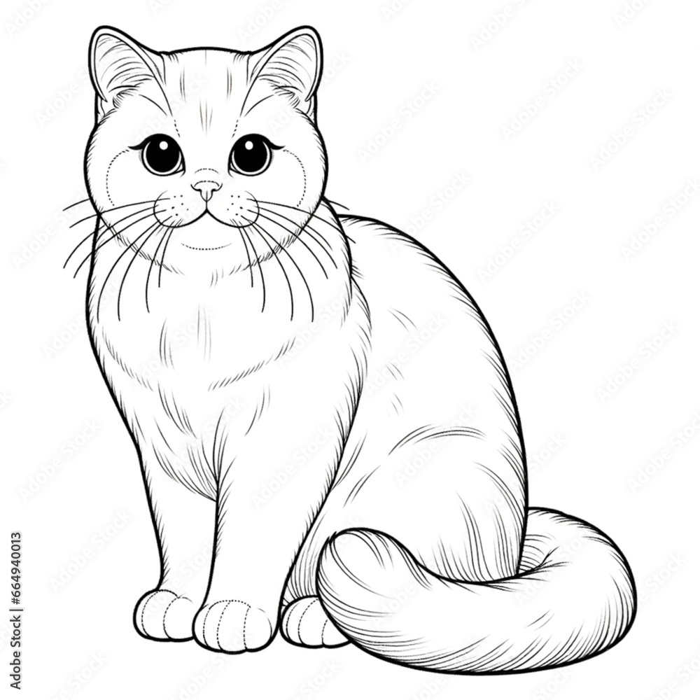 Obraz premium 動物のぬり絵_animal coloring book