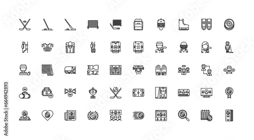 hockey icon set
