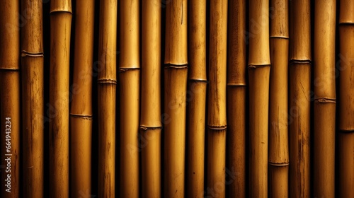 Yellow dry bamboo texture background for interior or exterior design.