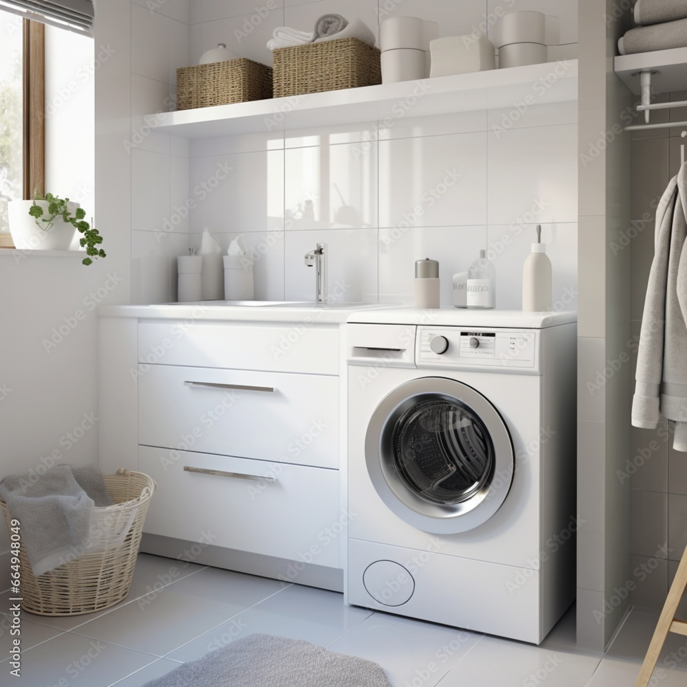 washing machine in the kitchen generated by AI washing machine in the kitchen generated by AI