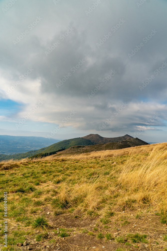 Obraz premium Polonina Wetlinska, Bieszczady mountain, Bieszczady National Park, Poland.