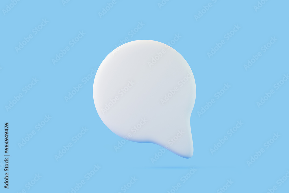 Speech bubble on blue background. Chat icon set. Chatting box, message box. 3D render illustration Speech bubble on blue background. Chat icon set. Chatting box, message box. 3D render illustration