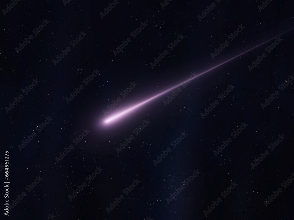 Bright falling star. Flight of a celestial body in the sky of the Earth. Long meteorite trail. Bright falling star. Flight of a celestial body in the sky of the Earth. Long meteorite trail.