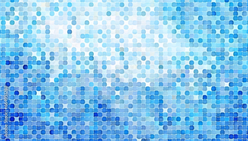 Light BLUE vector illustration which consist of circles. Dotted gradient design for your business. Creative geometric background in halftone style with colored spots.Generative AI