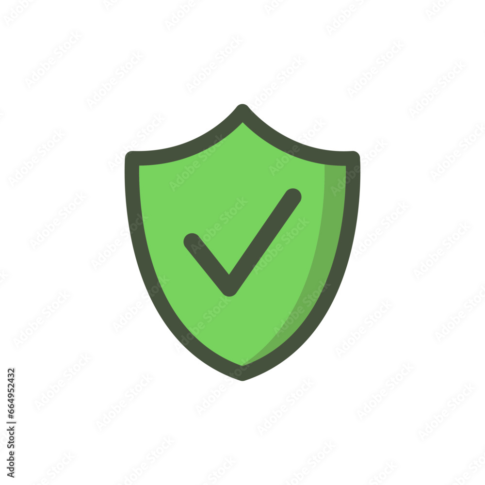 Shield vector icon. Security shield icon, symbol, sign. Shield with check mark Shield vector icon. Security shield icon, symbol, sign. Shield with check mark