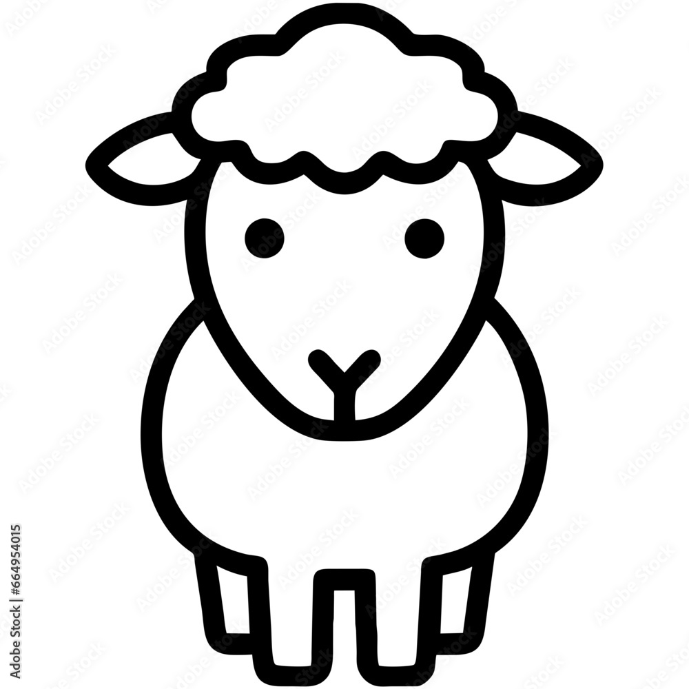 line drawing cute little sheep line drawing cute little sheep