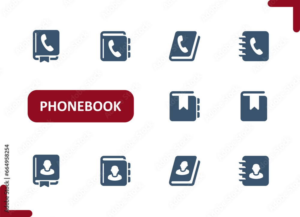 Phonebook Icon. Phone Book, Address Book, Contact List Icon Phonebook Icon. Phone Book, Address Book, Contact List Icon