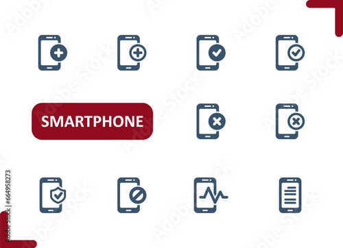 Smartphone Icons. Mobile Phone, Telephone, Button Icon