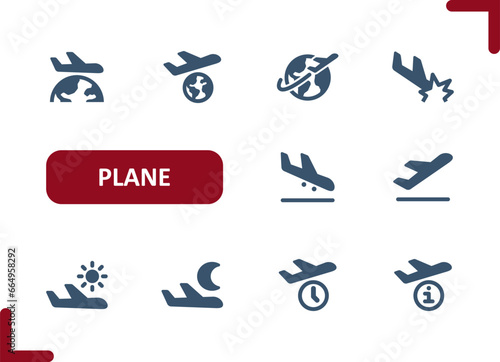 Plane Icons. Airplane, Flight, Flying, Travel Icon