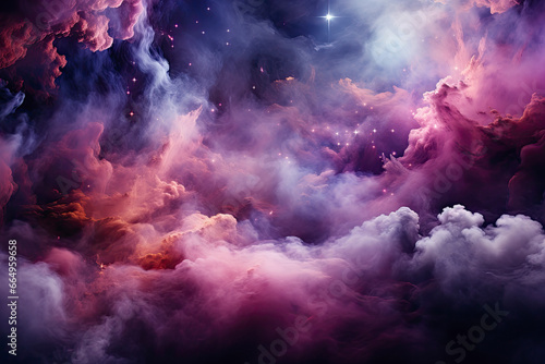 Universe with stars, constellations, galaxies, nebulae and gas and dust clouds #664959658