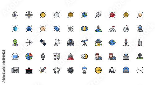 space icon set