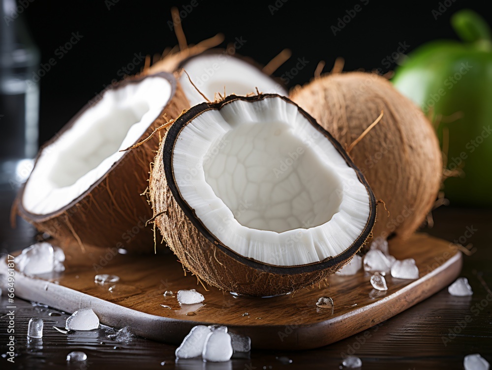 Fresh Coconut. Coconut Pieces