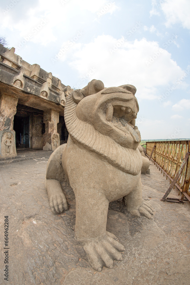 Historic Undavalli caves near Vijayawada city in India