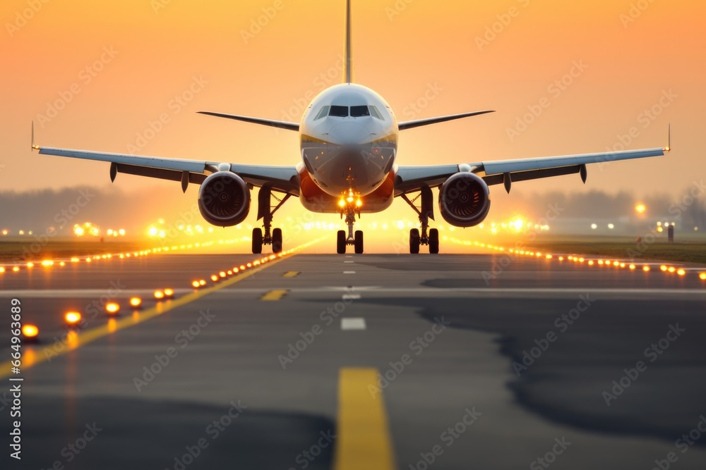 an airplane landing on a runway an airplane landing on a runway