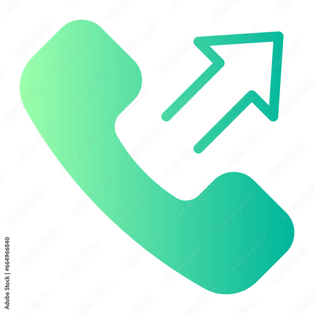 outgoing call gradient icon
