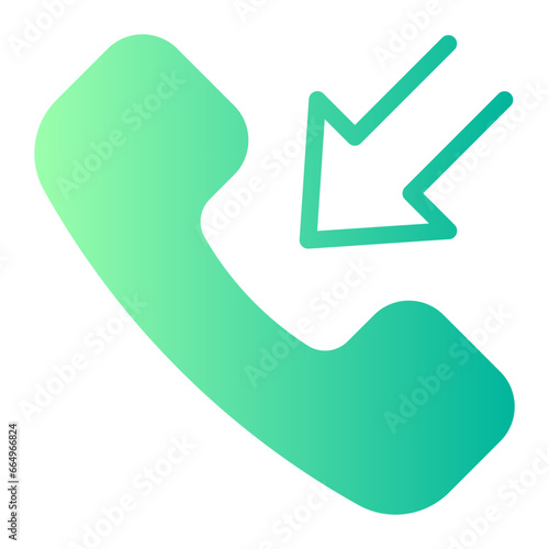 incoming call gradient icon