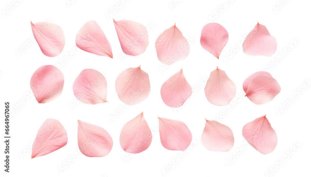 pink rose petals isolated on transparent background cutout pink rose petals isolated on transparent background cutout