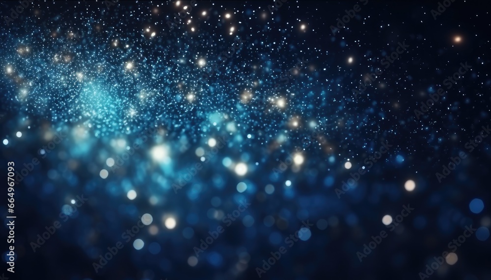 Dark Blue Glow Particle Glitter Abstract Background,christmas,greeting,celebration background  - obrazy, fototapety, plakaty 