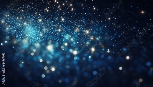 Dark Blue Glow Particle Glitter Abstract Background,christmas,greeting,celebration background 