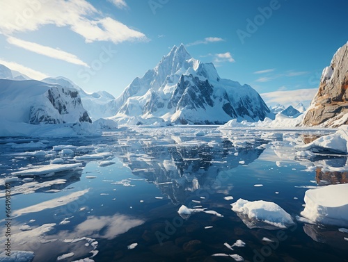 Iceberg with Blue Sky View