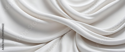 Abstract background of white crumpled fabric. Cloth with folds. Colorful illustration. Generative AI