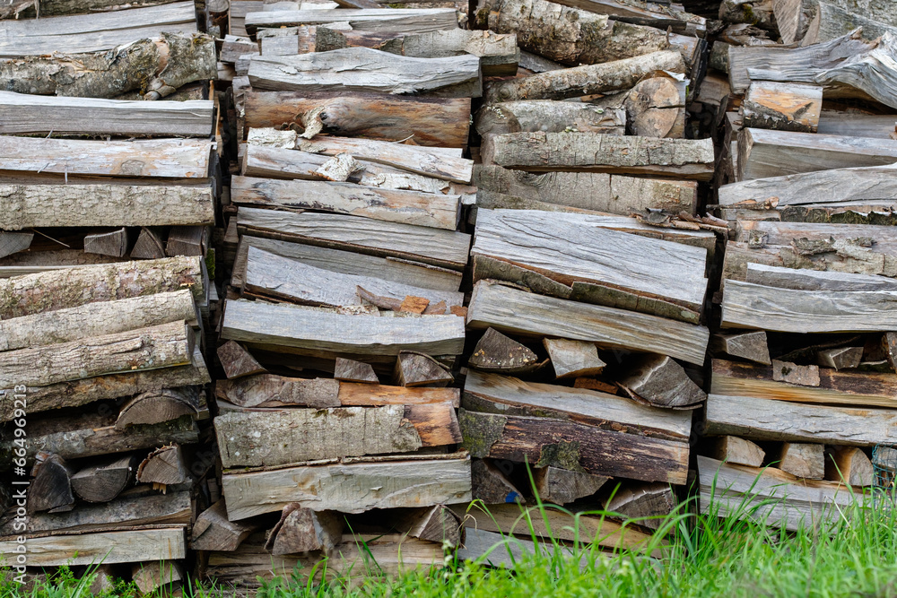 Woodpile timer stack for fire and fuel industry Woodpile timer stack for fire and fuel industry