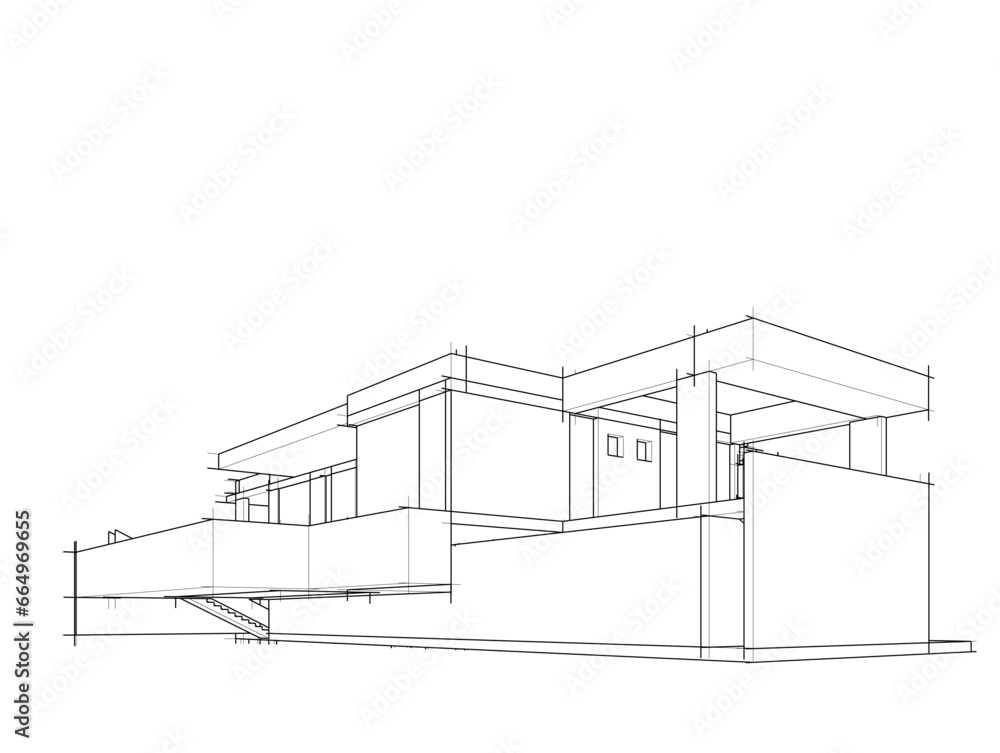 sketch of house sketch of house