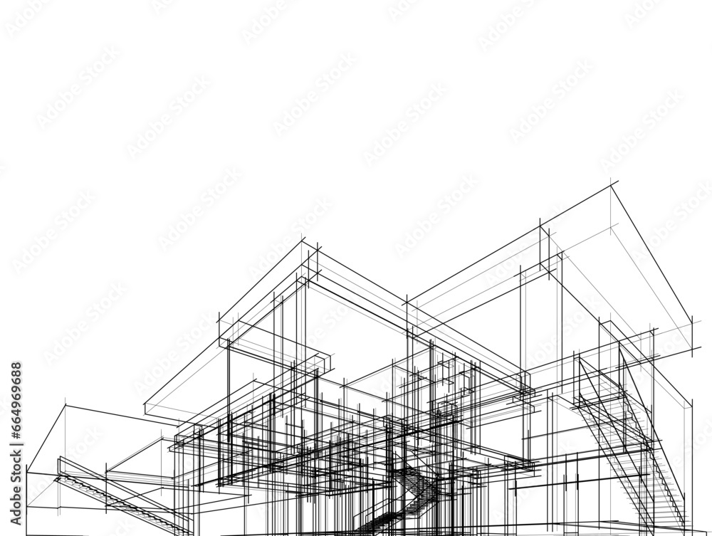 Architectural sketch of a house Architectural sketch of a house