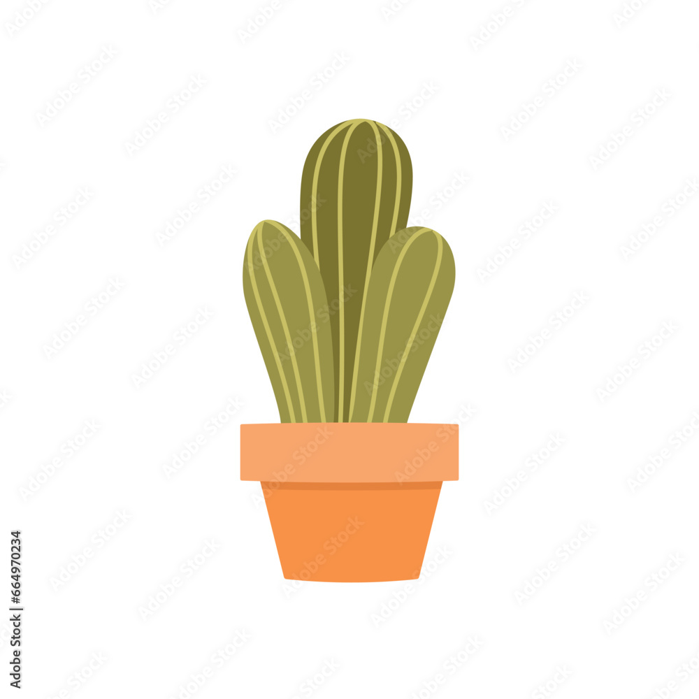 Cactus icon. Flat illustration of a succulent in a flower pot. Vector 10 EPS. Cactus icon. Flat illustration of a succulent in a flower pot. Vector 10 EPS.