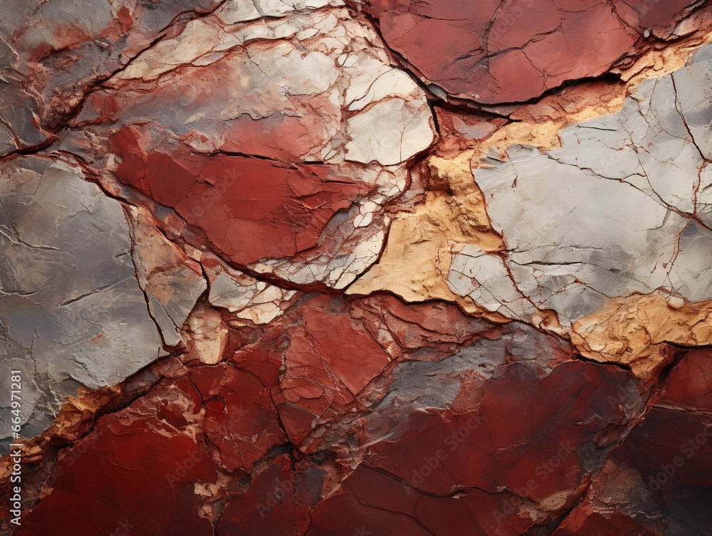 Fototapeta premium Red and Brown Rough Stone Texture Background. Rock Surface Background