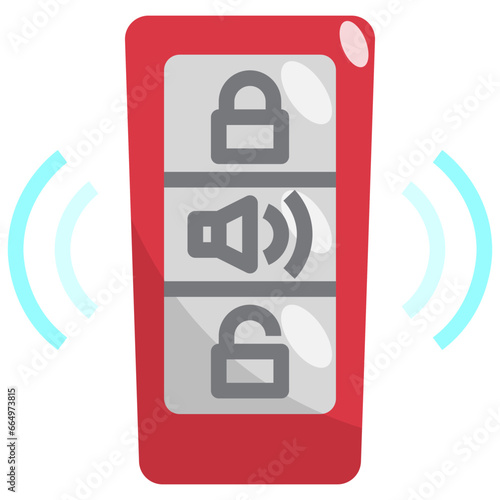 Car Service_remote keyless system filled outline icon,linear,outline,graphic,illustration