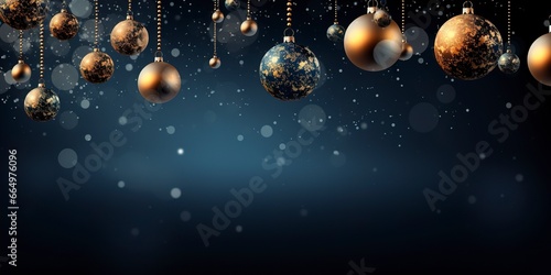 Indoor Christmas ball decoration and bokeh background.