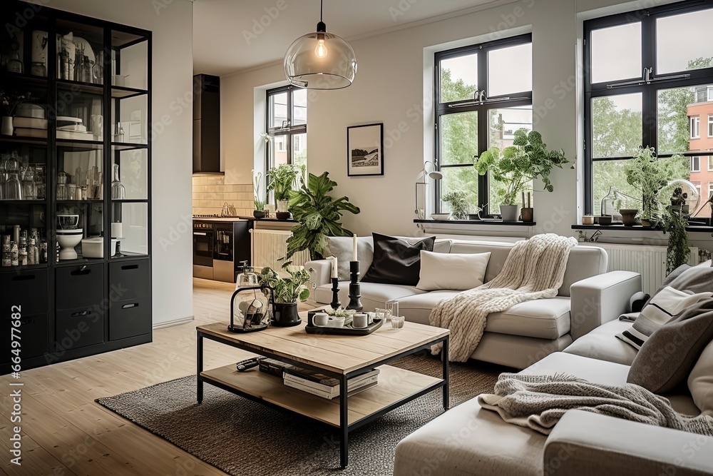 Eye-Catching Scandinavian Interior with Industrialcore Aesthetic Eye-Catching Scandinavian Interior with Industrialcore Aesthetic