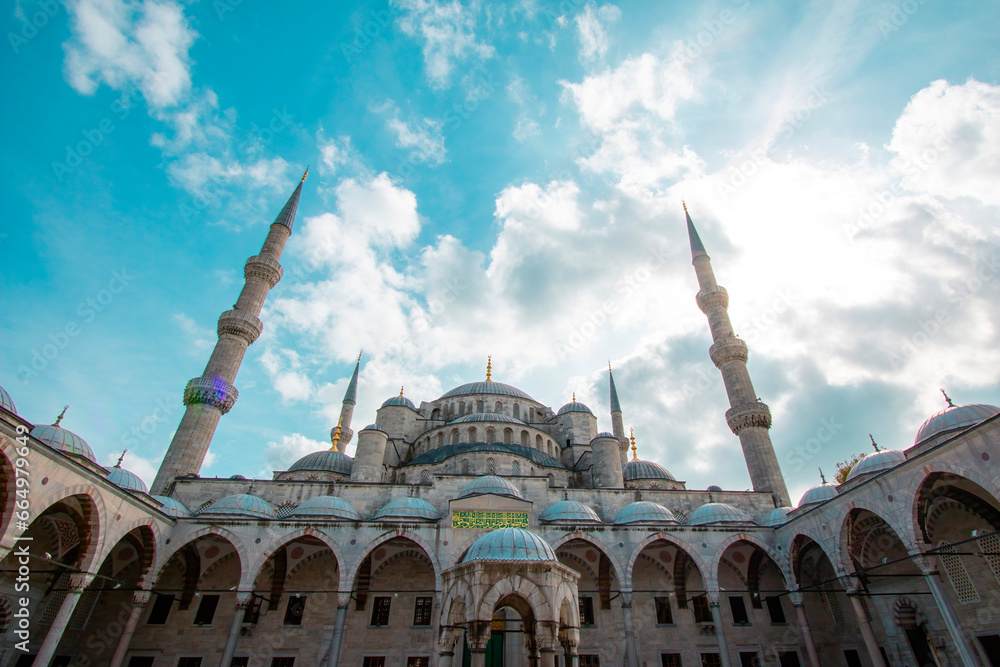 The Blue Mosque In Istanbul, Turkey.