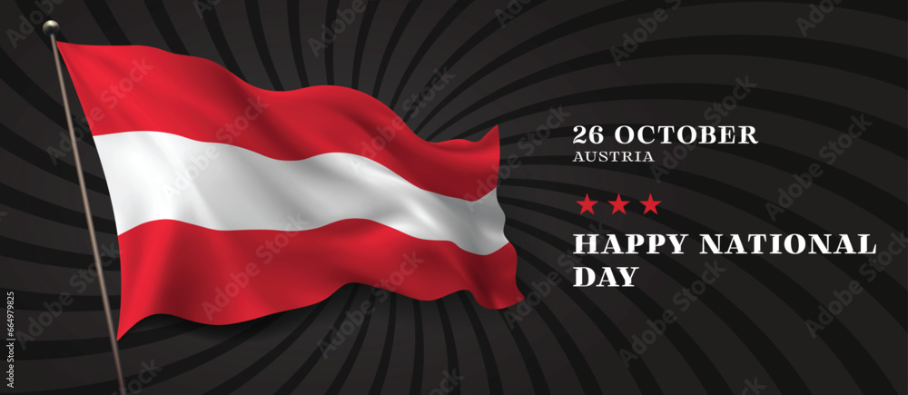 Austria national day vector banner, greeting card